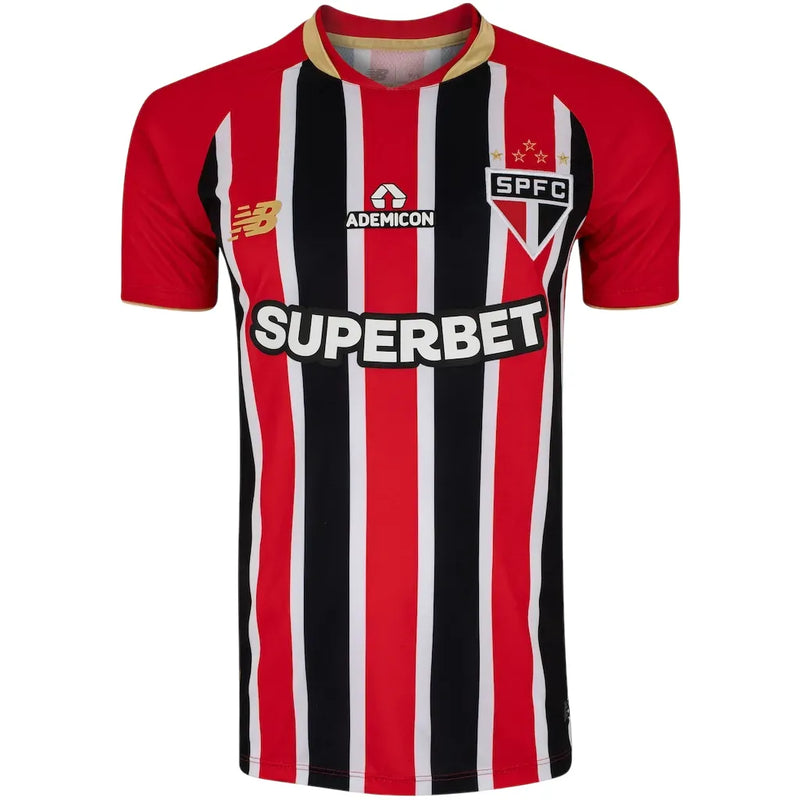 Camisa São Paulo Away 25/26 - Vermelha e Preta